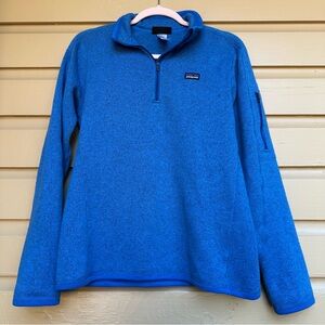 Patagonia Women’s 1/4 Zip Jacket Better Sweater Size Medium Blue